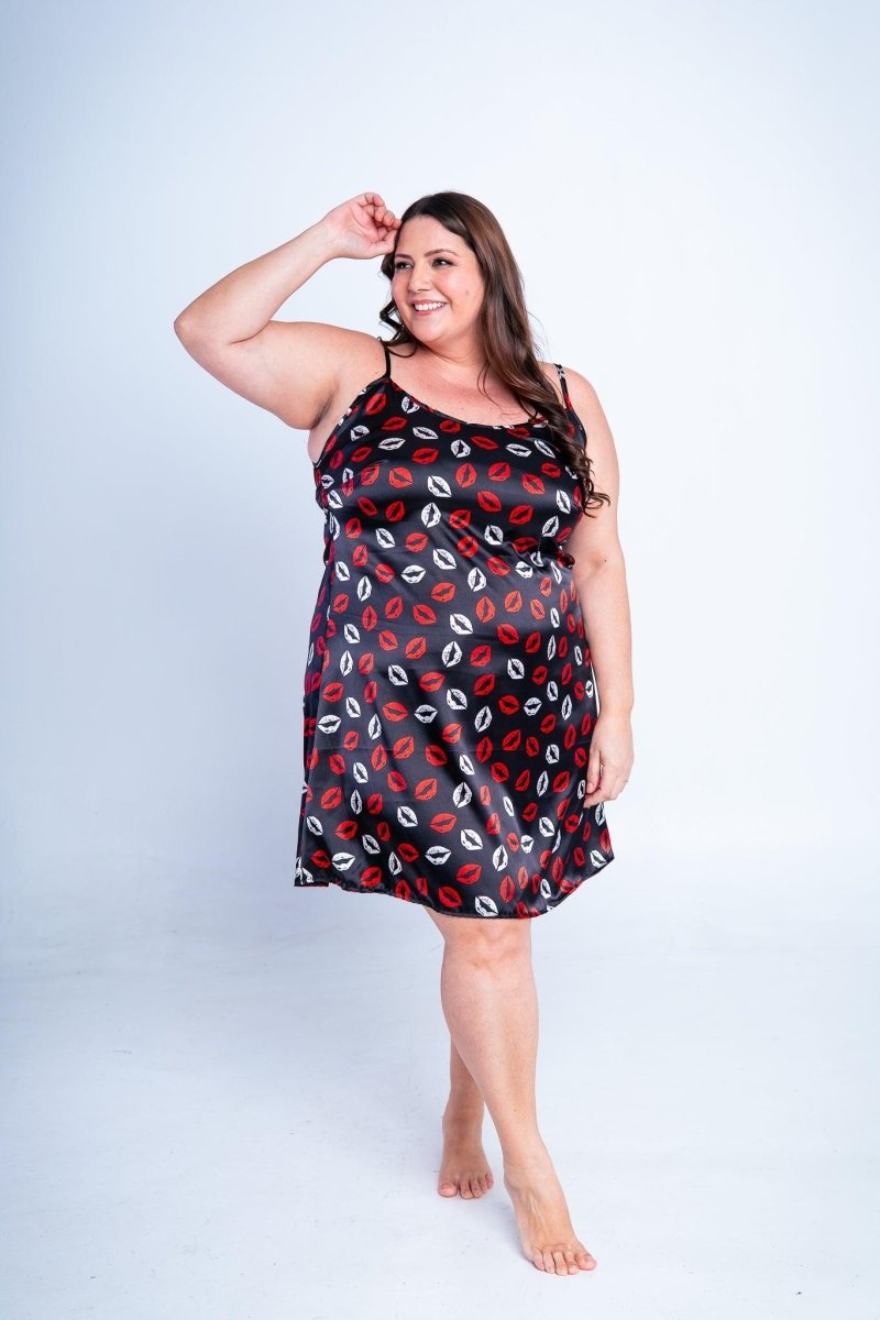 Camisola Valentina - Alcinha Regulável de Cetim - Naguirre Shop