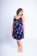 Camisola Valentina - Alcinha Regulável de Cetim - Naguirre Shop