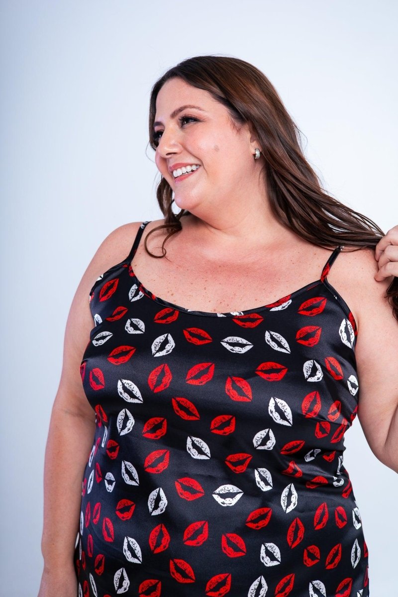 Camisola Valentina - Alcinha Regulável de Cetim - Naguirre Shop