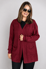 Cardigan Oversized com Bolsos em Tricot Modal Premium - Naguirre Shop