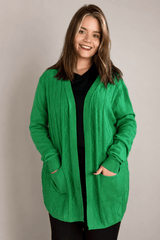 Cardigan Oversized com Bolsos em Tricot Modal Premium - Naguirre Shop