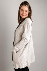 Cardigan Oversized com Bolsos em Tricot Modal Premium - Naguirre Shop