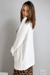 Cardigan Oversized com Bolsos em Tricot Modal Premium - Naguirre Shop