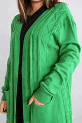 Cardigan Oversized com Bolsos em Tricot Modal Premium - Naguirre Shop