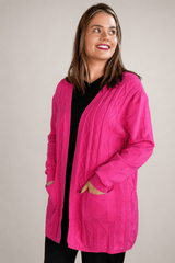 Cardigan Oversized com Bolsos em Tricot Modal Premium - Naguirre Shop
