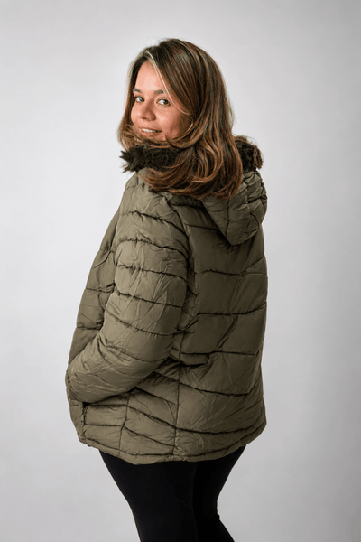 Casaco Puffer com Capuz Peluciado - Naguirre Shop