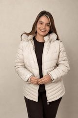 Casaco Puffer com Capuz Peluciado - Naguirre Shop