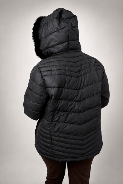 Casaco Puffer com Capuz Peluciado - Naguirre Shop