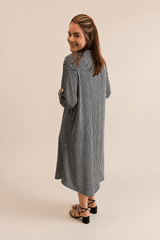 Chemise em Viscolinho Listrada Estilo Resort Roma - Naguirre Shop