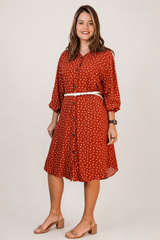 Chemise em Viscolinho Moda Poá Estilo Italiana Florença - Naguirre Shop