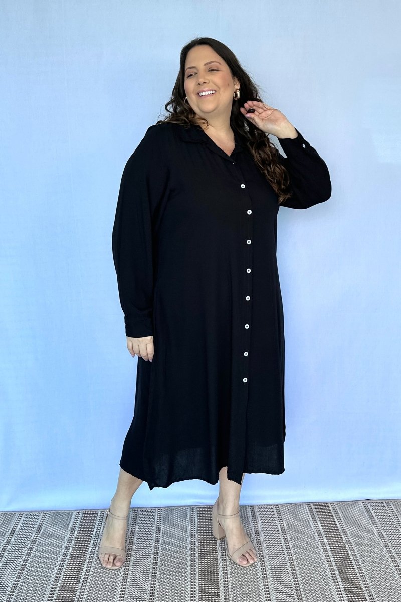 Chemise Gisele - Social Manga Longa Com Botões Em Viscolinho - Naguirre Shop