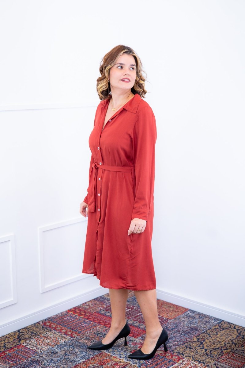 Chemise Gisele - Social Manga Longa Com Botões Em Viscolinho - Naguirre Shop