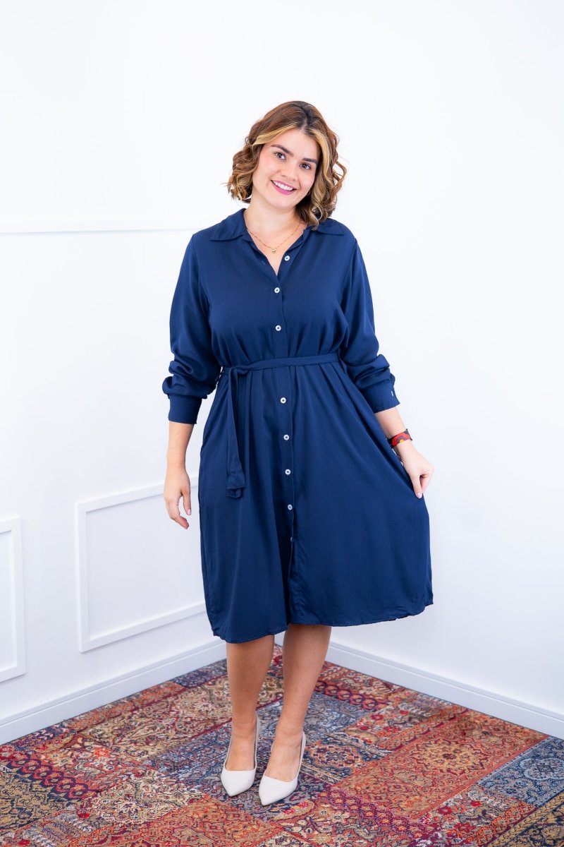 Chemise Gisele - Social Manga Longa Com Botões Em Viscolinho - Naguirre Shop