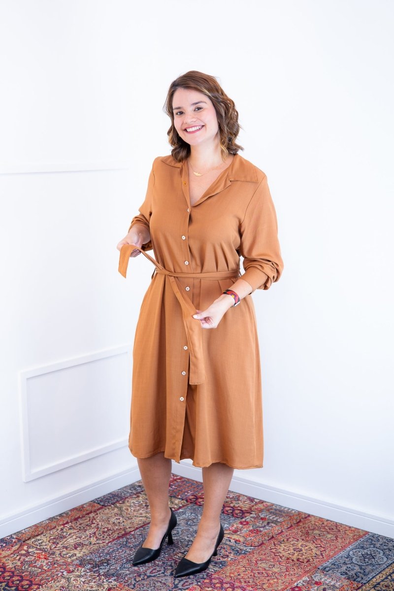 Chemise Gisele - Social Manga Longa Com Botões Em Viscolinho - Naguirre Shop