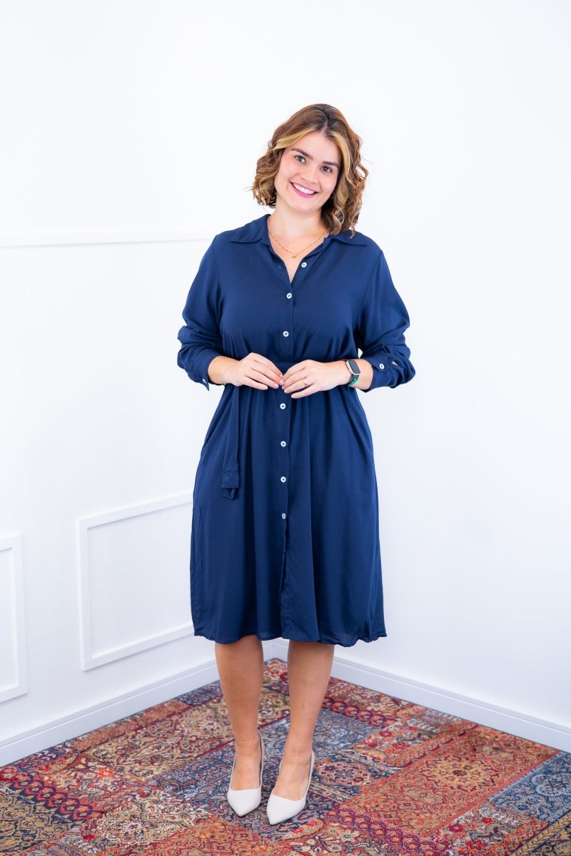 Chemise Gisele - Social Manga Longa Com Botões Em Viscolinho - Naguirre Shop