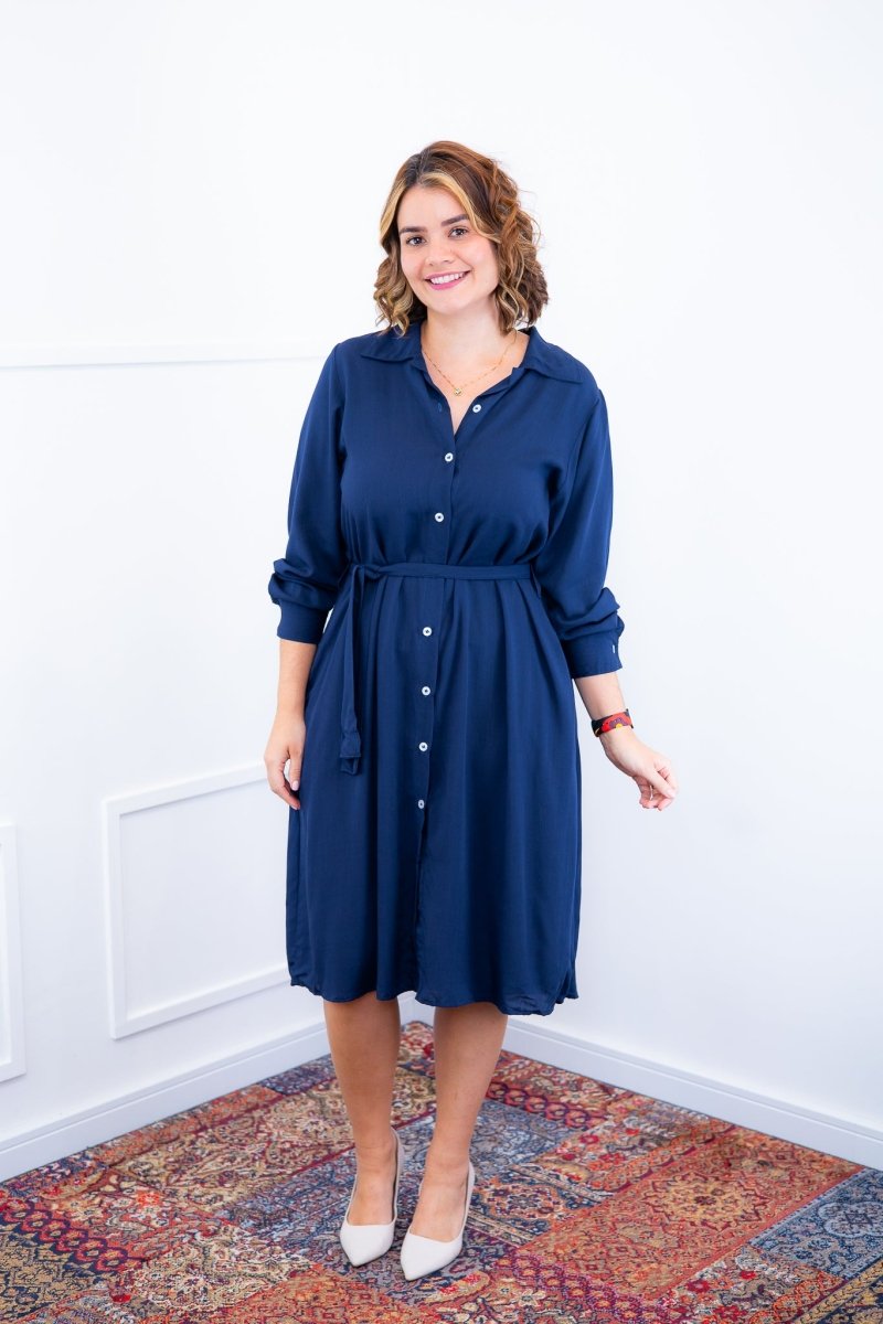 Chemise Gisele - Social Manga Longa Com Botões Em Viscolinho - Naguirre Shop
