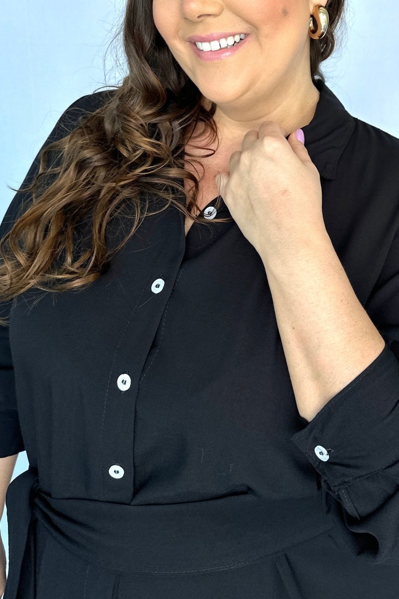 Chemise Gisele - Social Manga Longa Com Botões Em Viscolinho - Naguirre Shop
