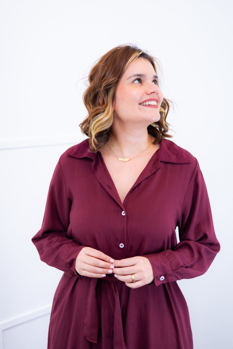 Chemise Gisele - Social Manga Longa Com Botões Em Viscolinho - Naguirre Shop