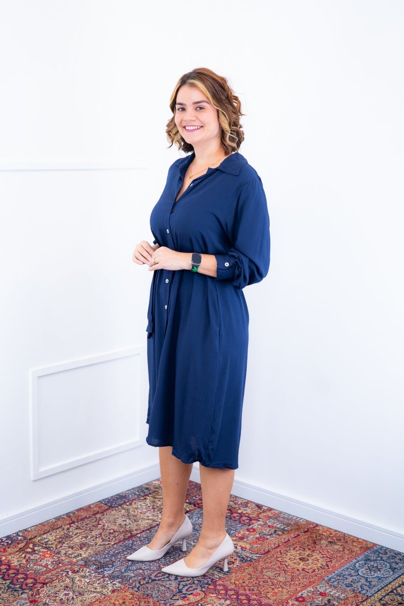 Chemise Gisele - Social Manga Longa Com Botões Em Viscolinho - Naguirre Shop