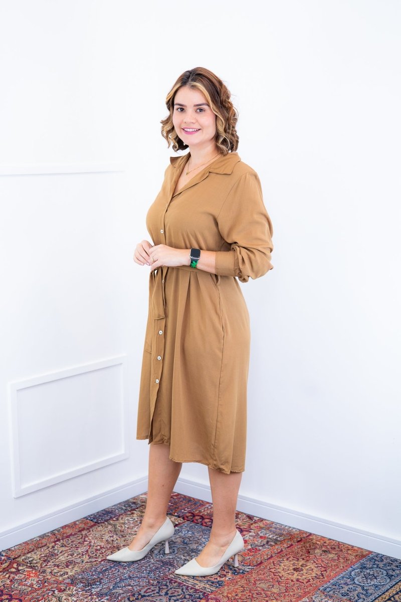 Chemise Gisele - Social Manga Longa Com Botões Em Viscolinho - Naguirre Shop