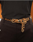Cinto Animal Print com Fivela Croco Tigresa - Naguirre Shop