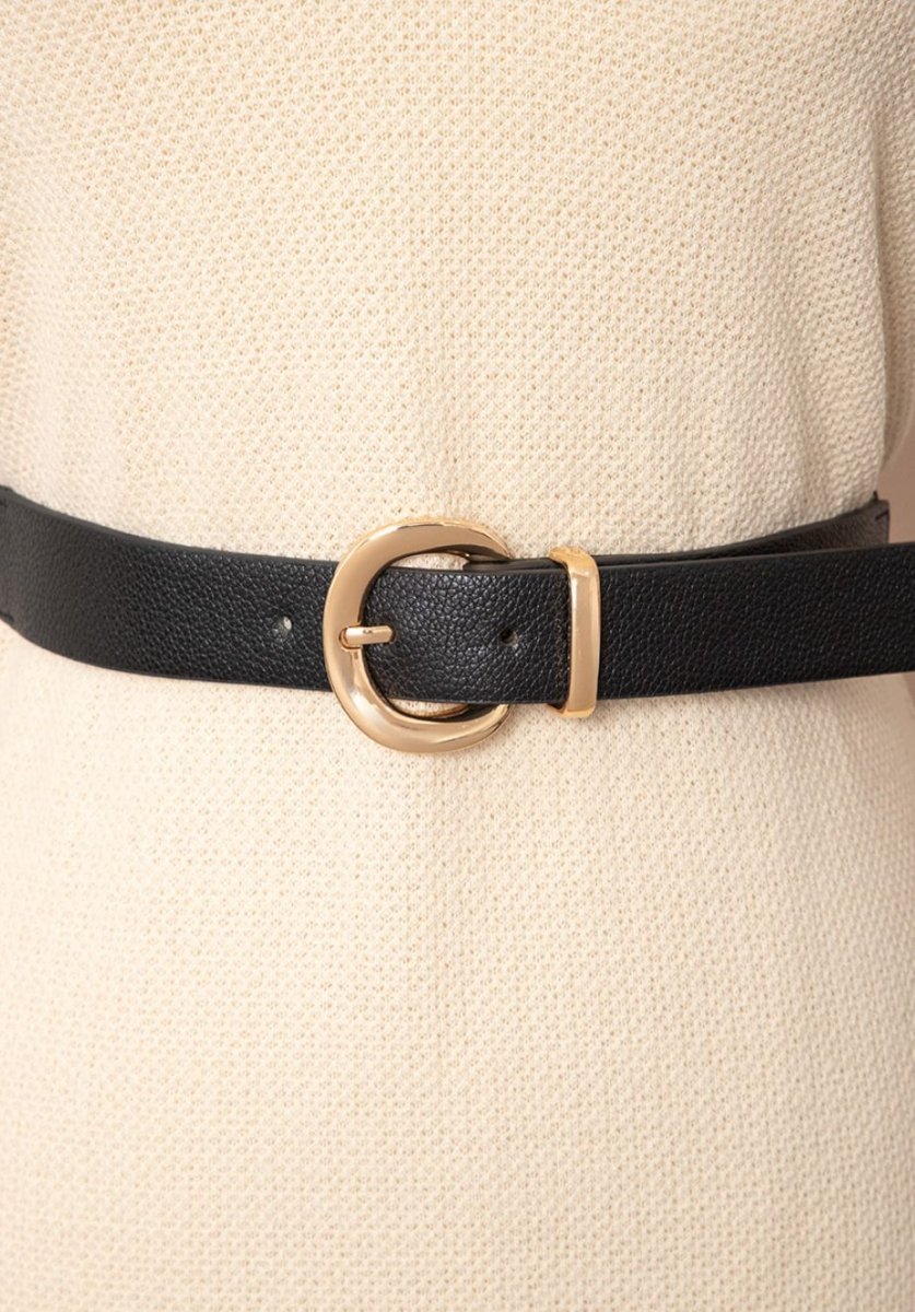 Cinto Feminino Elástico com Fivela Dourada Redondo Madagascar - Naguirre Shop