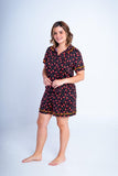 Conjunto Camila - Pijama com Gola Americana e Shorts de Suede - Naguirre Shop
