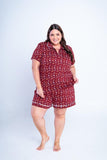 Conjunto Camila - Pijama com Gola Americana e Shorts de Suede - Naguirre Shop