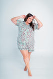 Conjunto Camila - Pijama com Gola Americana e Shorts de Suede - Naguirre Shop