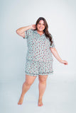 Conjunto Camila - Pijama com Gola Americana e Shorts de Suede - Naguirre Shop