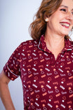 Conjunto Camila - Pijama com Gola Americana e Shorts de Suede - Naguirre Shop