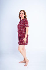 Conjunto Camila - Pijama com Gola Americana e Shorts de Suede - Naguirre Shop
