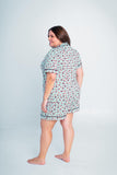 Conjunto Camila - Pijama com Gola Americana e Shorts de Suede - Naguirre Shop