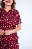 Conjunto Camila - Pijama com Gola Americana e Shorts de Suede - Naguirre Shop