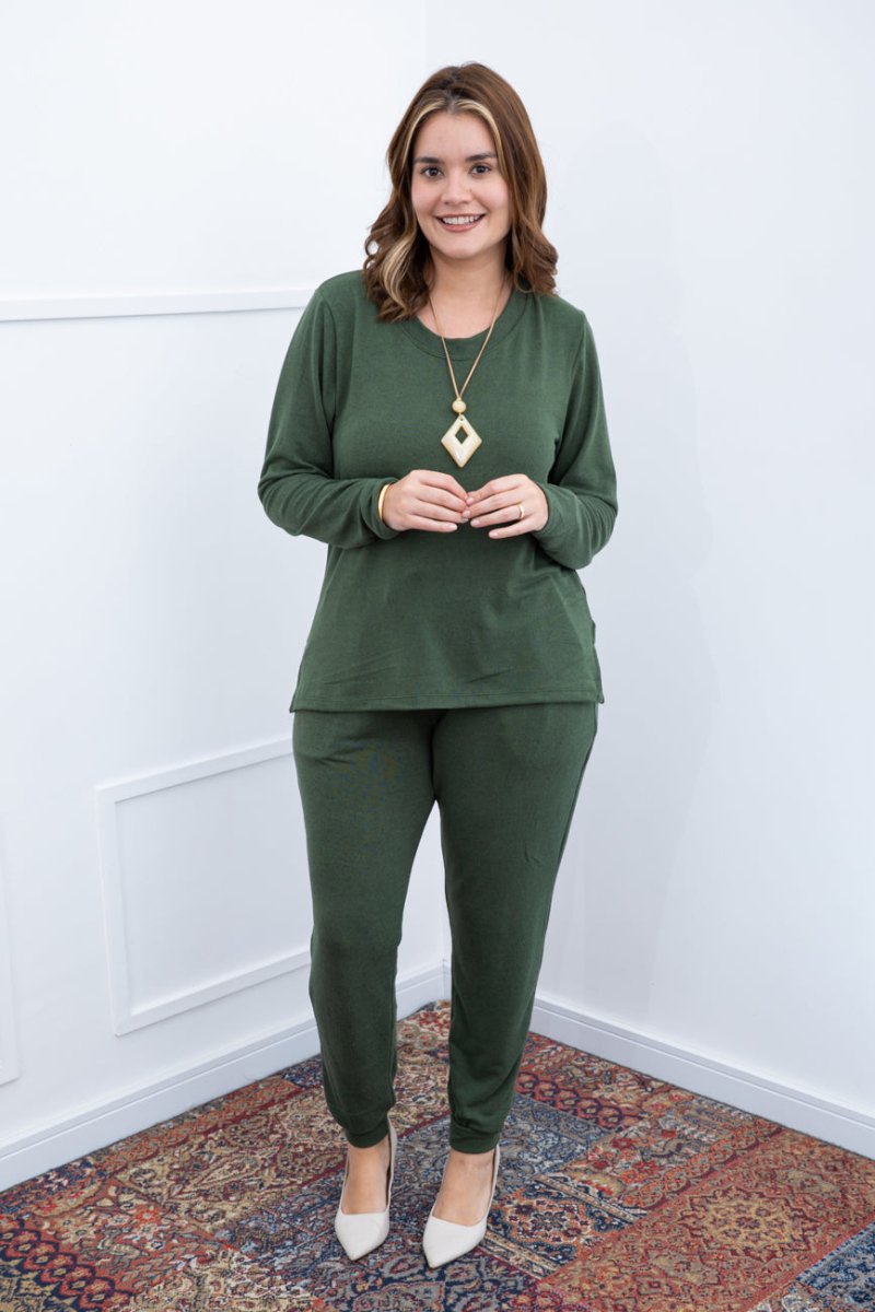Conjunto Copenhaguen - Lãzinha Gola Redonda Calça Jogger Com Bolsos - Naguirre Shop