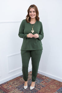 Conjunto Copenhaguen - Lãzinha Gola Redonda Calça Jogger Com Bolsos - Naguirre Shop