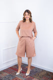 Conjunto Dulce – Blusa Oversized e Bermuda com Bolsos em Linho Light - Naguirre Shop