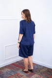 Conjunto Dulce – Blusa Oversized e Bermuda com Bolsos em Linho Light - Naguirre Shop