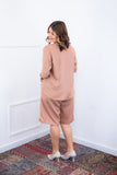 Conjunto Dulce – Blusa Oversized e Bermuda com Bolsos em Linho Light - Naguirre Shop