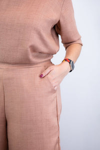 Conjunto Dulce – Blusa Oversized e Bermuda com Bolsos em Linho Light - Naguirre Shop