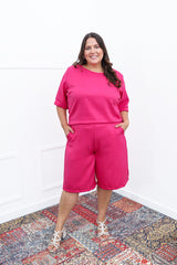 Conjunto Dulce – Blusa Oversized e Bermuda com Bolsos em Linho Light - Naguirre Shop