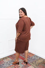 Conjunto Dulce – Blusa Oversized e Bermuda com Bolsos em Linho Light - Naguirre Shop