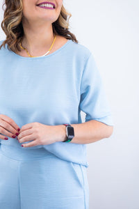 Conjunto Dulce – Blusa Oversized e Bermuda com Bolsos em Linho Light - Naguirre Shop