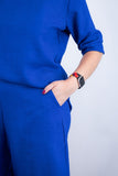 Conjunto Dulce – Blusa Oversized e Bermuda com Bolsos em Linho Light - Naguirre Shop