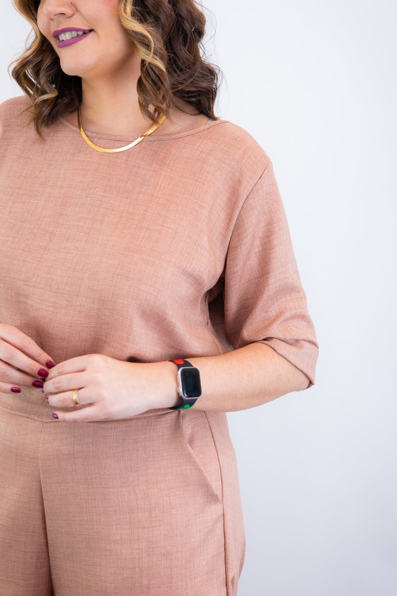 Conjunto Dulce – Blusa Oversized e Bermuda com Bolsos em Linho Light - Naguirre Shop