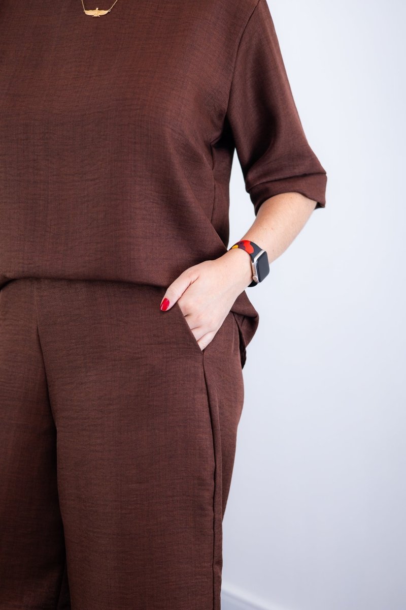 Conjunto Dulce – Blusa Oversized e Bermuda com Bolsos em Linho Light - Naguirre Shop