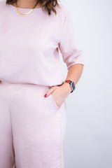 Conjunto Dulce – Blusa Oversized e Bermuda com Bolsos em Linho Light - Naguirre Shop