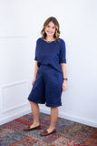 Conjunto Dulce – Blusa Oversized e Bermuda com Bolsos em Linho Light - Naguirre Shop