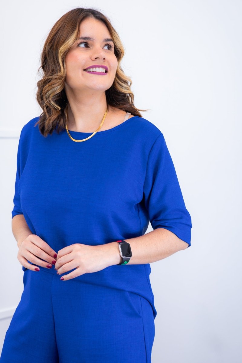 Conjunto Dulce – Blusa Oversized e Bermuda com Bolsos em Linho Light - Naguirre Shop