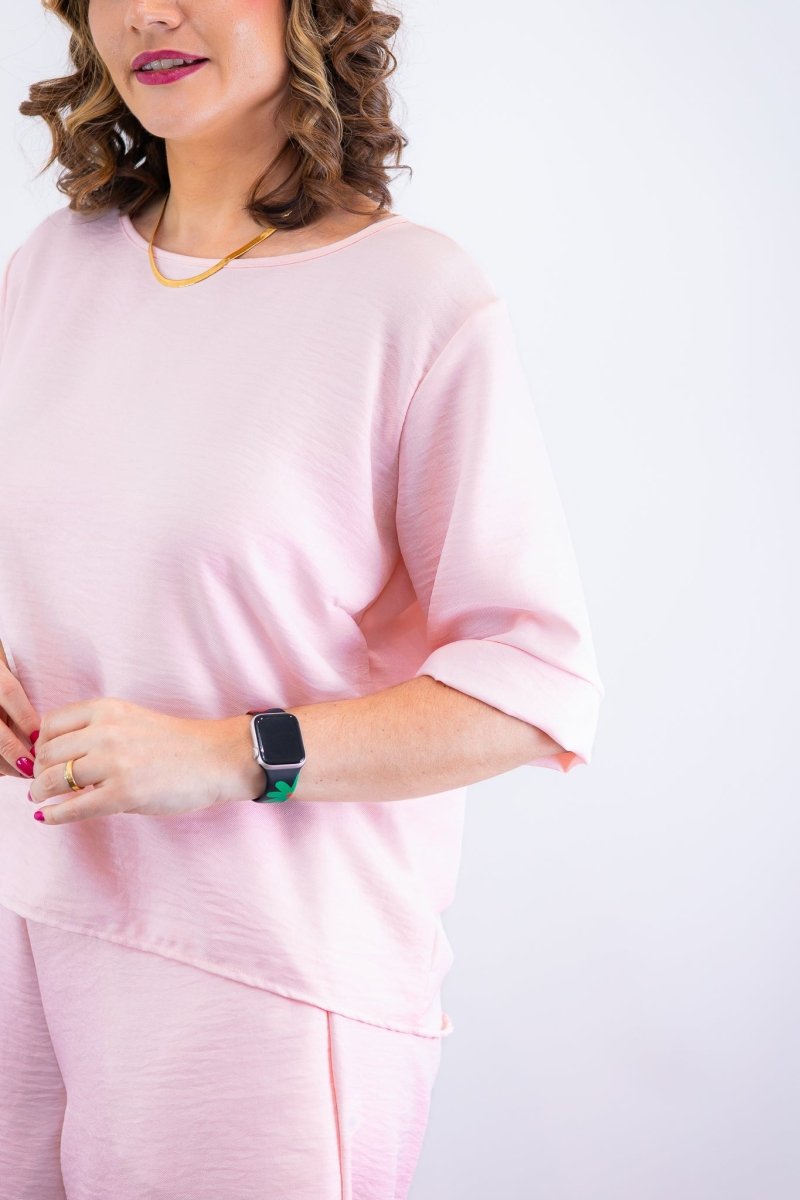 Conjunto Dulce – Blusa Oversized e Bermuda com Bolsos em Linho Light - Naguirre Shop